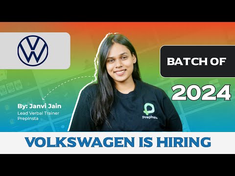 Volkswagen Hiring 2024 Batch | Off Campus Placement Update!!