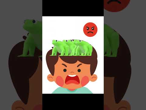 Five frogs jump on my head | Please go away!