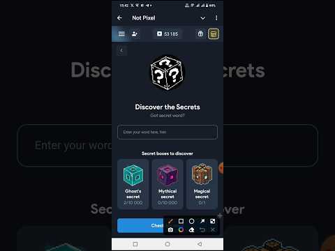 NotPixel secret code | NotPixel secret combo code | NotPixel secret word #shorts