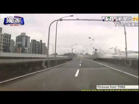 BBC News   Footage shows of TransAsia Airway plane crash in Taipei