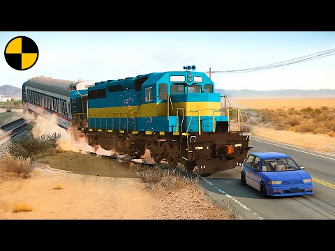 Trains and Car Сrashes #4 😱 BeamNG.Drive