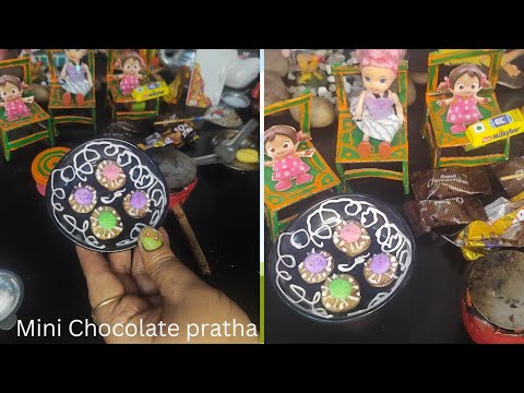 Miniature chocolate paratha recipe|Delicious😋mini chocolate paratha, #chocolateparatha #chocolate