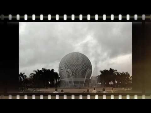 フロリダ　エプコットの噴水ショー：Epcot fountain show