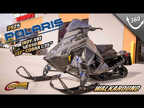 Walkaround | 2025 Polaris® 650 Indy VR1 137 Shadow Gray / Gloss Black