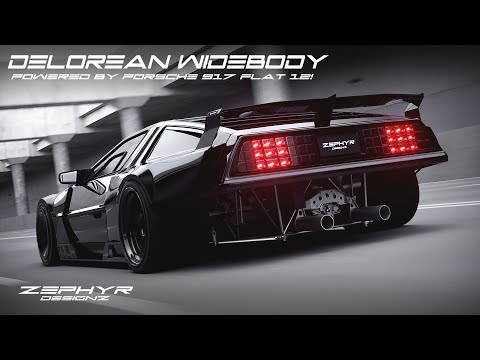 DMC DELOREAN Widebody Powered By Flat 12 Porsche 917 Engine! Concept by Zephyr Designz