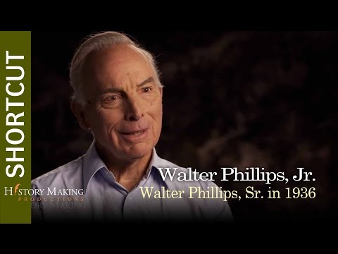 Walter Phillips Jr. on Walter Phillips Sr. in 1936