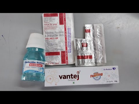 Dental pain treatment for adult//Hexidine// velnec sp//mox 500 mg//ventej toothpaste// full video