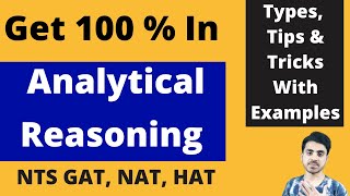 Analytical Reasoning Complete Portion Concept Types Tips and Tricks For NTS GAT General, NAT, HAT