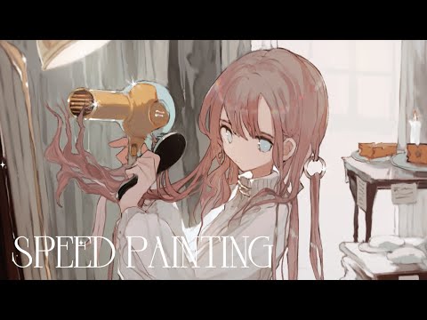 イラストメイキング - No.1566 / 270倍速 字幕解説＆レイヤー☽  speed painting