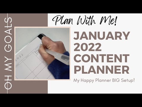 PLAN WITH ME - January 2022 Content Planner | Happy Planner BIG