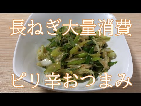 ごま油香る長ねぎのピリ辛炒め【大量消費】