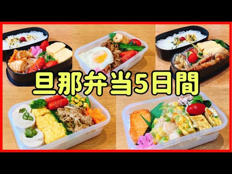 【旦那弁当5日間】シンプル調味料で簡単弁当。