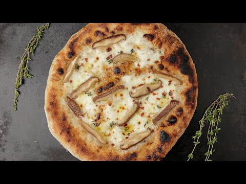 How To Make A Pizzeria-Style Mushroom Pizza at home without a wood fired oven