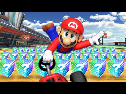 i added 10,000 item boxes in mario kart for no reason