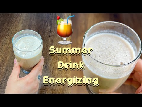 Fast, delicious, dietary, energizing summer drink 🍌🍹