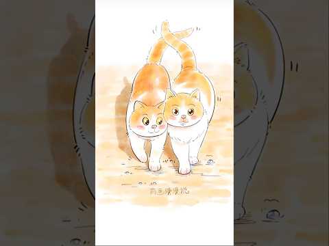 Cute copycat🐱🤣🤣#1mini #animationstory #cutecat #copycat #ytstudio #ytshorts #viralshorts #like