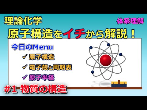 【京大院卒が独自解説】これを知らないと始まらない！原子構造をイチから解説！原子半径の考え方をスッキリ理解！！（#1 物質の構造）