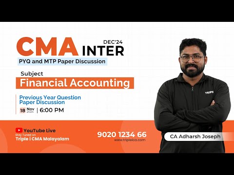 CMA INTER DEC'24 | PYQ & MTP | PAPER DISCUSSION | FINANCIAL ACCOUNTING | TRIPLE i