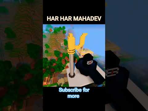 I Build Mahadev trishul in Minecraft #shorts #minecraft #viral #trending #hack #rammandir #mahadev