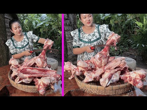 Delicious beef bone cooking with country style - Cooking with Sreypov