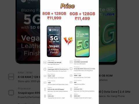 Moto g 34 5g vs Vivo t3 lite 5g !! moto g 34 5g price ! vairal shorts #trendingshorts #motogpower