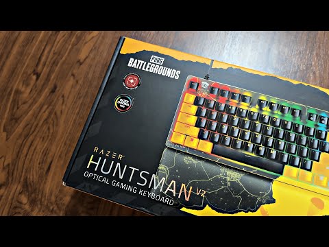 PUBG BATTLEGROUNDS Edition - Razer Huntsman V2 Unboxing