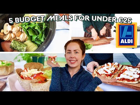 5 EASY BUDGET FAMILY MEALS FOR UNDER £25 | Aldi Groceries | Budget Healthy Family Meals 2024