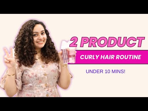 Quick Curly Hair Routine JUST 2 products | Curl Up Mousse & Cowash review (How to use mousse)