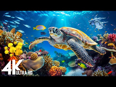 Under Red Sea 4K -Beautiful Coral Reef Fish in Aquarium, Sea Animals for Relaxation, 4K Video UHD #3