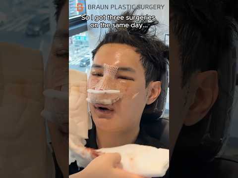 HAVING 3 SURGERIES AT ONCE?!😱 #doubleeyelid #rhinoplasty #facialcontouringsurgery #fyp #glowup