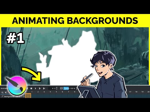 🔴 Designing & Painting a Background (for Animation) (🎬 How to Animate a Background, Part 1) [Krita]