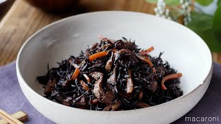 [Simmered hijiki seaweed] Basic side dish ♪ Recommended for making! ｜ macaroni