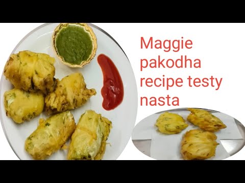 Maggie pakodha recipe patte gobhi me testy nasta l how To Make patta gobhi Maggie pakodha recipe