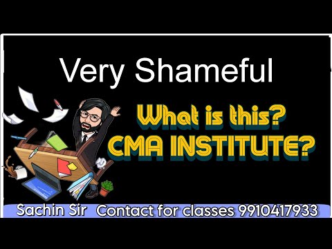 Shameful act by CMA institute ( ICMAI) | The Commerce Coach #cma #cmaexams