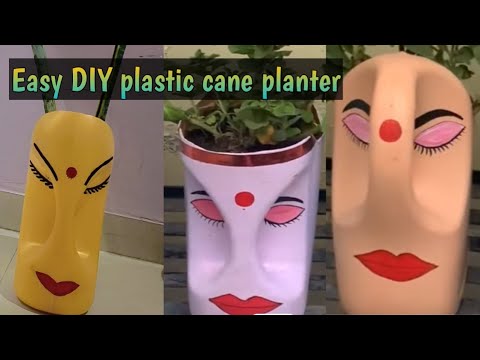 Reuse of  plastic Oil can // खाली तेल के डिब्बे का इस्तमाल // Plastic Cane Craft