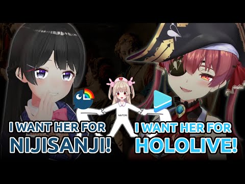 Mito and Marine fight over indie vtuber Natori Sana [Nijisanji/hololive] [ENG sub]