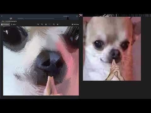 Improved smudge and color jitter | Contemplative dog | HEAVYPAINT 211