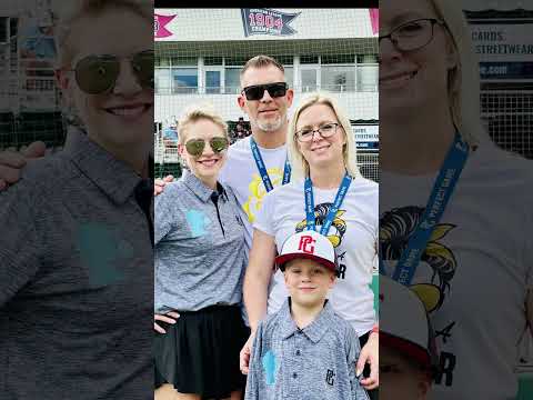 Childhood Cancer Patient Throws the First Pitch at Perfect Game USA! #childhoodcancerawareness