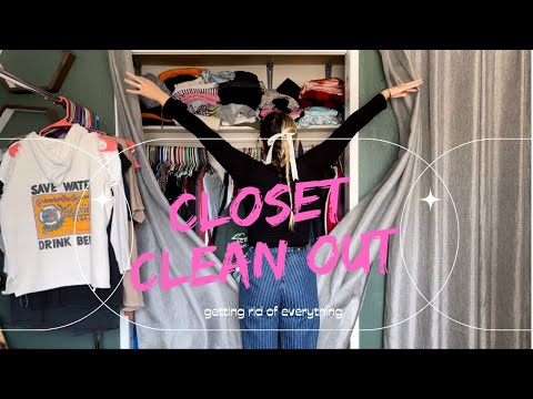 TRYIN ON & CLEARING OUT MY PERSONAL VTG/ THRIFTED CLOSET • hoarders edition #closetcleanout #thrift