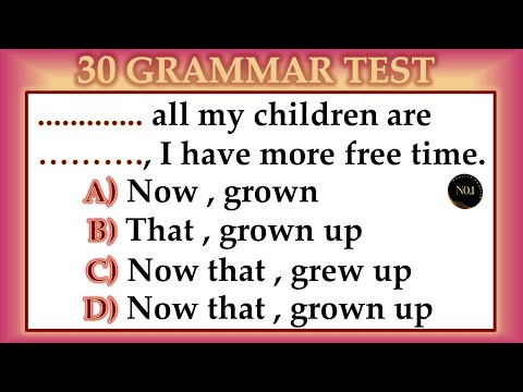 30 Grammar Quiz | English Grammar Exercise | Verb Tenses in English Grammar | No.1 Quality English