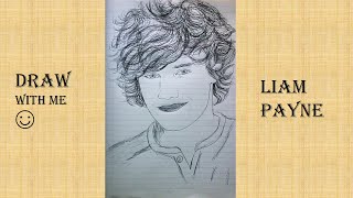 Draw with me A Handsome Boy | How to draw a boy | Liam Payne drawing | Pen drawing | Sanduni Art