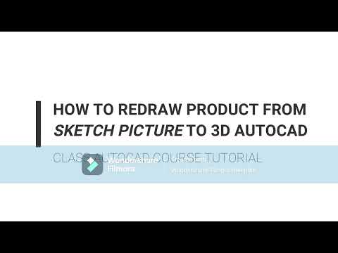 REDRAW DESIGN PRODUCT FROM PICTURE SKETCH WITH AUTOCAD | TUTORIAL DESIGN AUTOCAD | REDRAWING OBJECT