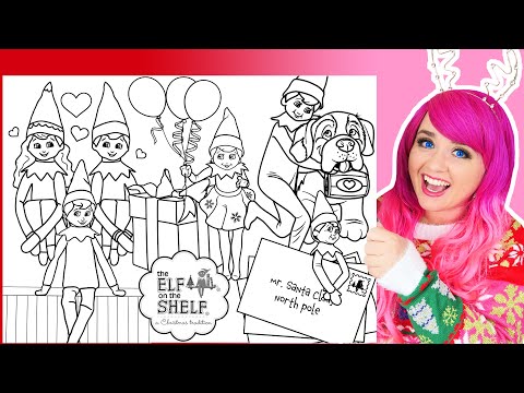 Coloring Elf on the Shelf Christmas Coloring Pages | Boy Elf & Girl Elf, Elf Pets & Letters To Santa