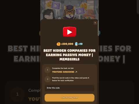 Best Hidden Companies for Earning Passive Money | MemeGirls #memefitodaycombo #memefi