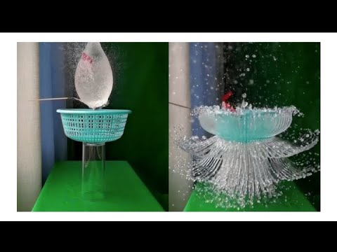 Slow motion magic | Balloon bursting with water slow motion | #viral #shorts #science #shortvideo