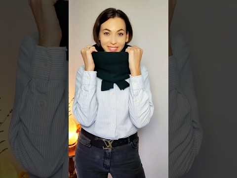 Turn a Cashmere Sweater into an Elegant Scarf with a Creative Hack! #fashionhack #scarfstyling