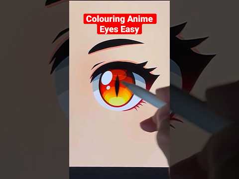 How I colour Anime Eyes easy with Procreate #drawing #animeart #procreate #art