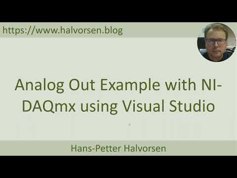 Analog Out Example with NI DAQmx using Visual Studio