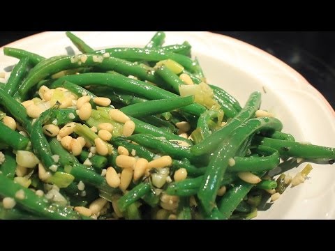 Awesome Crispy Green Beans w/  Garlic & Pine Nuts