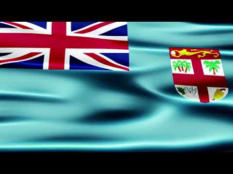 [11 Hours] Fiji Flag Waving - Video & Audio - Waving Flags